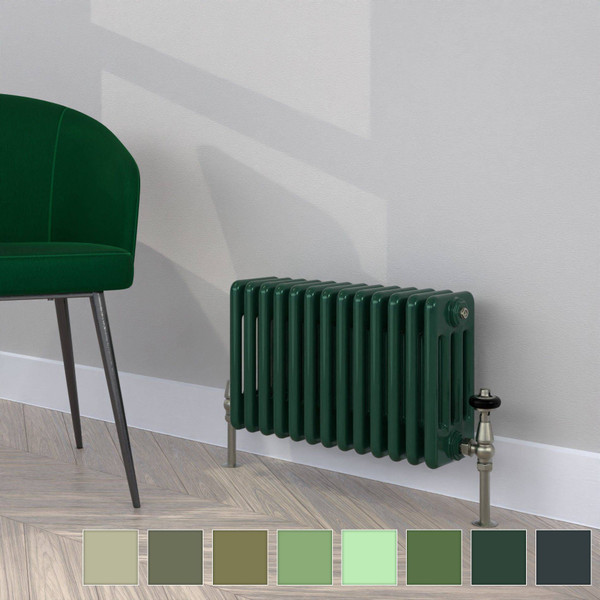 CT4-C-300-GREEN-TH - Classic Green 4 Column Radiator H300mm x W990mm