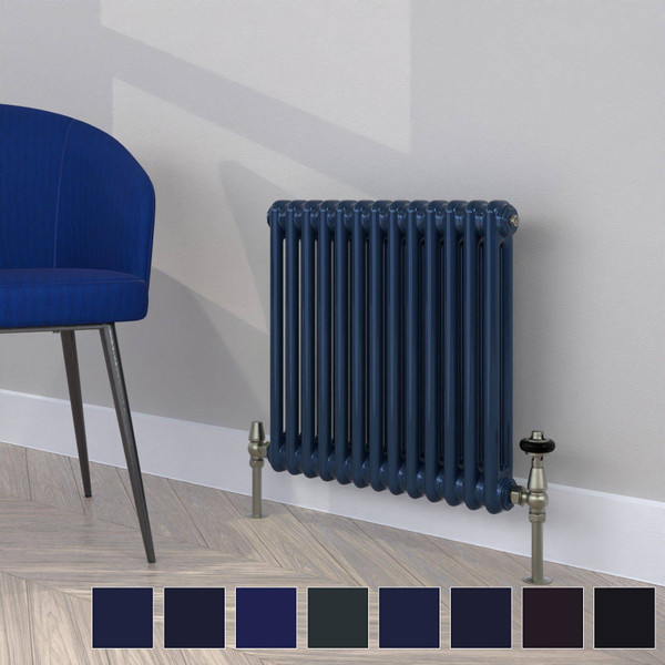 CT2-C-500-NAVY-TH - Classic Navy 2 Column Radiator H500mm x W806mm
