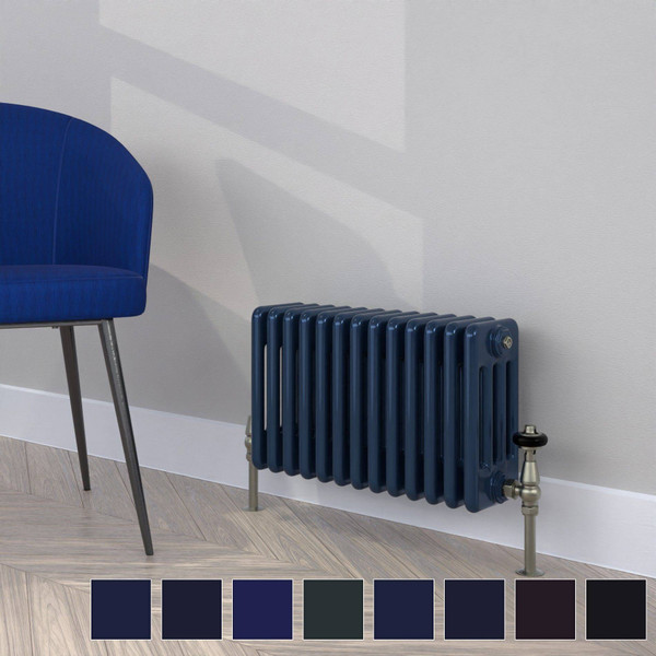 CT4-C-300-NAVY-TH - Classic Navy 4 Column Radiator H300mm x W990mm