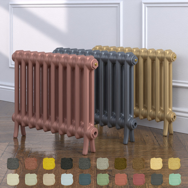 CI-EL-500-TH - Elizabeth 2 Column Cast Iron Radiator H500mm x W208mm