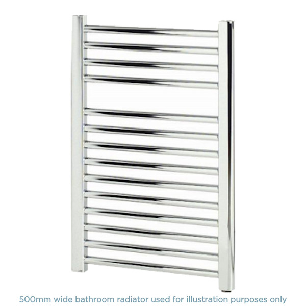 AP-ASC6W700 - Apollo Napoli Straight Chrome Towel Radiator H700mm X W600mm