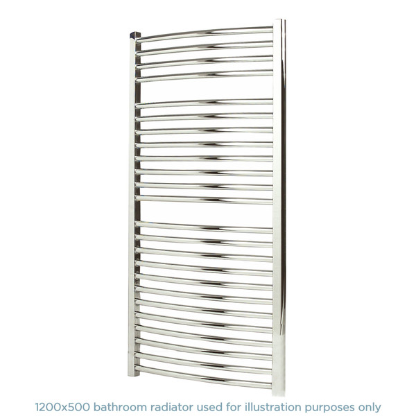 AP-ACC4-5W1500 - Apollo Napoli Curved Chrome Towel Radiator H1500mm X W450mm