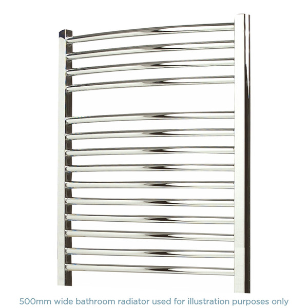 AP-ACC4-5W700 - Apollo Napoli Curved Chrome Towel Radiator H700mm X W450mm