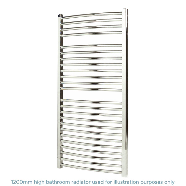 AP-ACC5W1700 - Apollo Napoli Curved Chrome Towel Radiator H1700mm X W500mm