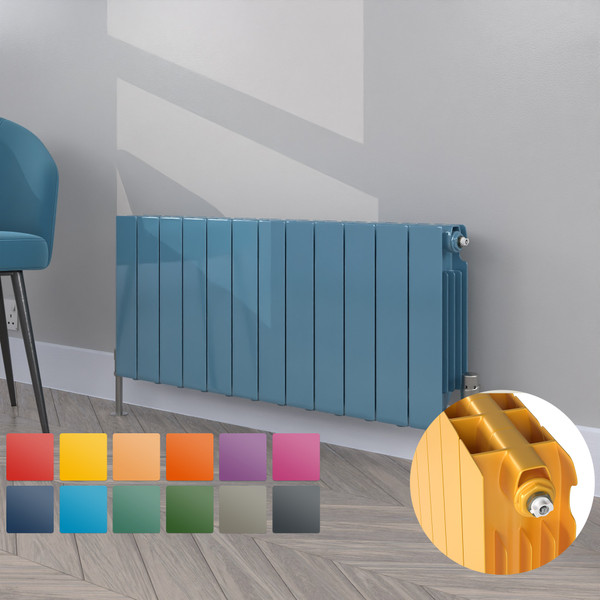 ALT-407-RAL-TH - Altherma Aluminium Horizontal Radiator - Heat Pump Ready - Custom Colour - H407mm X W1300mm