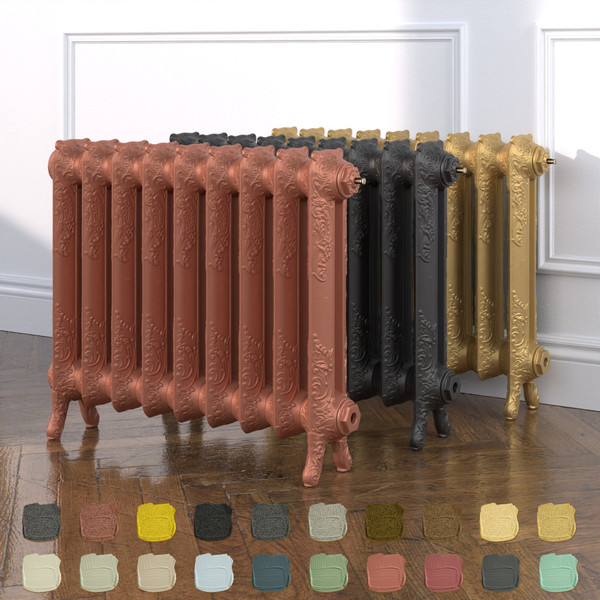 CI-LU560-TH - Lucien 2 Column Electric Cast Iron Radiator H560mm x W595mm