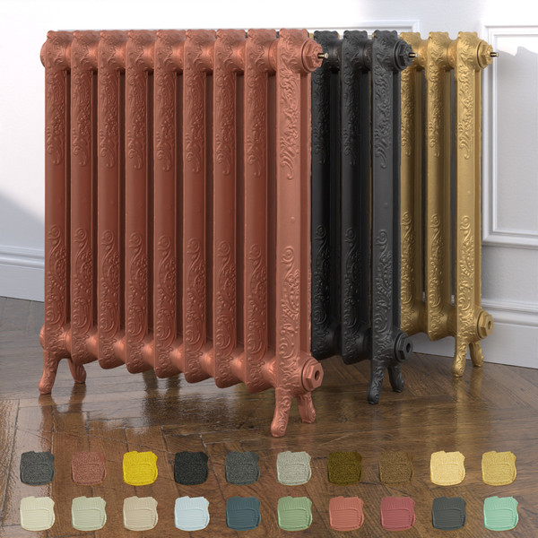 CI-LU760-TH - Lucien 2 Column Electric Cast Iron Radiator H760mm x W598mm
