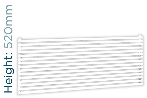 DQ-VUL-520-HDW-TH - DQ Vulcano Horizontal Double Radiator H520mm X W571mm White