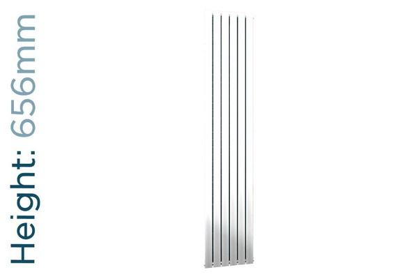 DQ-TOR-656-SW-TH - DQ Tornado Vertical Single Radiator H656mm X W231mm White