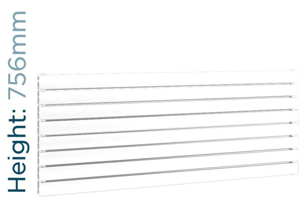 DQ-TOR-756-SW-TH - DQ Tornado Horizontal Single Radiator H756mm X W656mm White