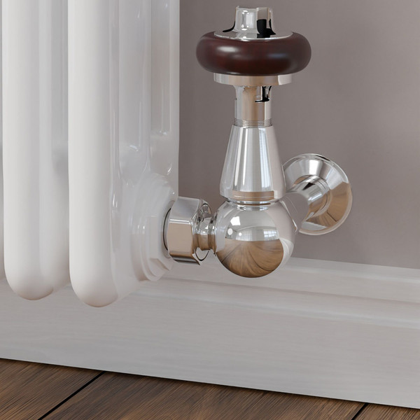 T-MAN-022-CR-C-CU00 - Eastbury Traditional Manual Corner Chrome Radiator Valves