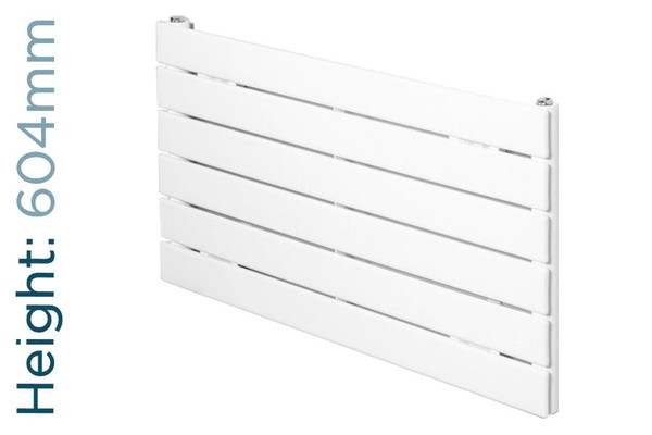 DQ-STRATA-604-DW-TH - DQ Strata Horizontal Double Radiator H604mm X W900mm White