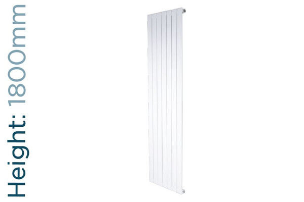 DQ-STRATA-1800-DW-TH - DQ Strata Vertical Double Radiator H1800mm X W224mm White