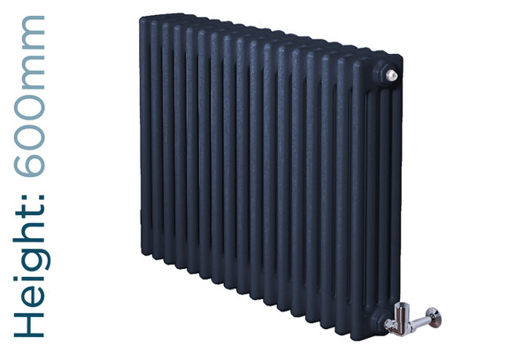 DQ-ARDENT4-600-A-TH - DQ Ardent Horizontal 4 Column Radiator H600mm X W622mm Anthracite
