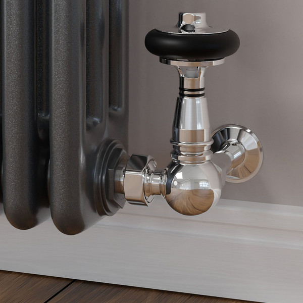 T-TRV-049-CR-C-CU00 - Ascott Traditional TRV Corner Chrome Radiator Valves