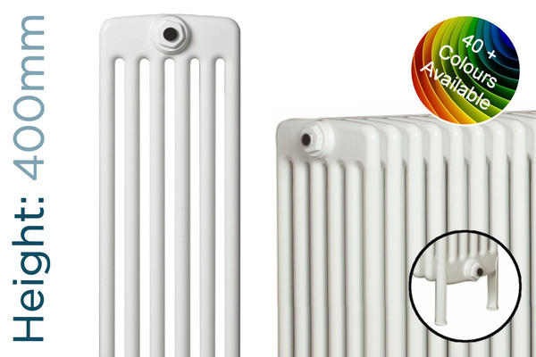 AP-WF6-400-TH - Apollo Roma Fixed Foot 6 Column Horizontal Radiator H400mm x W986mm
