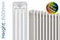 DQ-MD4-600-TH - DQ Modus 4 Column Horizontal Radiator H600mm x W162mm DQ-MD4-600-TH - DQ Modus 4 Column Horizontal Radiator H600mm x W162mm