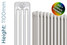 DQ-MD4-1100-TH - DQ Modus 4 Column Vertical Radiator H1100mm x W1174mm DQ-MD4-1100-TH - DQ Modus 4 Column Vertical Radiator H1100mm x W1174mm