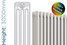 DQ-MD4-3000-TH - DQ Modus 4 Column Vertical Radiator H3000mm x W530mm DQ-MD4-3000-TH - DQ Modus 4 Column Vertical Radiator H3000mm x W530mm