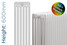 DQ-MD6-600-TH - DQ Modus 6 Column Horizontal Radiator H600mm x W1036mm DQ-MD6-600-TH - DQ Modus 6 Column Horizontal Radiator H600mm x W1036mm