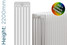 DQ-MD6-2200-TH - DQ Modus 6 Column Vertical Radiator H2200mm x W530mm DQ-MD6-2200-TH - DQ Modus 6 Column Vertical Radiator H2200mm x W530mm
