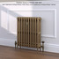 CI-SH645-10-MET-PALE-GOLD-LS01 - Shelbourne 3 Column Victorian Cast Iron Radiator H645mm x W517mm CI-SH645-10-MET-PALE-GOLD-LS01 - Shelbourne 3 Column Victorian Cast Iron Radiator H645mm x W517mm