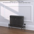 CI-SH450-10-MET-PEWTER-LS01 - Shelbourne 3 Column Victorian Cast Iron Radiator H450mm x W1230mm CI-SH450-10-MET-PEWTER-LS01 - Shelbourne 3 Column Victorian Cast Iron Radiator H450mm x W1230mm
