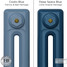 CI-RK-BLUE-003 - Rook 2 Column Victorian Cast Iron Radiator H460mm x W1368mm CI-RK-BLUE-003 - Rook 2 Column Victorian Cast Iron Radiator H460mm x W1368mm