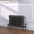CI-RK460-10-MET-PEWTER-LS01 - Rook 2 Column Victorian Cast Iron Radiator H460mm x W1611mm CI-RK460-10-MET-PEWTER-LS01 - Rook 2 Column Victorian Cast Iron Radiator H460mm x W1611mm