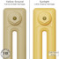 CI-RK-YELLOW-007 - Rook 2 Column Victorian Cast Iron Radiator H460mm x W1671mm CI-RK-YELLOW-007 - Rook 2 Column Victorian Cast Iron Radiator H460mm x W1671mm