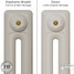 CI-RK-CREAM-007 - Rook 2 Column Victorian Cast Iron Radiator H460mm x W1853mm CI-RK-CREAM-007 - Rook 2 Column Victorian Cast Iron Radiator H460mm x W1853mm