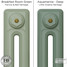 CI-RK-GREEN-005 - Rook 2 Column Victorian Cast Iron Radiator H460mm x W1853mm CI-RK-GREEN-005 - Rook 2 Column Victorian Cast Iron Radiator H460mm x W1853mm