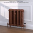 CI-RK660-10-MET-COPPER-LS01 - Rook 2 Column Victorian Cast Iron Radiator H660mm x W892mm CI-RK660-10-MET-COPPER-LS01 - Rook 2 Column Victorian Cast Iron Radiator H660mm x W892mm
