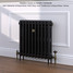 CI-RK660-10-MET-ANTH-LS01 - Rook 2 Column Victorian Cast Iron Radiator H660mm x W2302mm CI-RK660-10-MET-ANTH-LS01 - Rook 2 Column Victorian Cast Iron Radiator H660mm x W2302mm