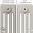 CI-RC-CREAM-007 - Richmond 4 Column Victorian Cast Iron Radiator H460mm x W277mm CI-RC-CREAM-007 - Richmond 4 Column Victorian Cast Iron Radiator H460mm x W277mm