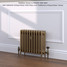 CI-RC460-10-MET-PALE-GOLD-LS01 - Richmond 4 Column Victorian Cast Iron Radiator H460mm x W277mm CI-RC460-10-MET-PALE-GOLD-LS01 - Richmond 4 Column Victorian Cast Iron Radiator H460mm x W277mm