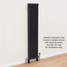 NF2-A-MET-V-LS01 - Infinity Anthracite 2 Column Radiator 5 Sections H1100mm X W254mm NF2-A-MET-V-LS01 - Infinity Anthracite 2 Column Radiator 5 Sections H1100mm X W254mm