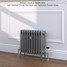 CI-RC460-10-MET-SILVER-LS01 - Richmond 4 Column Victorian Cast Iron Radiator H460mm x W460mm CI-RC460-10-MET-SILVER-LS01 - Richmond 4 Column Victorian Cast Iron Radiator H460mm x W460mm