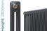 NF2-A-2800-TH - Infinity Anthracite 2 Column Radiator 3 Sections H2800mm X W162mm NF2-A-2800-TH - Infinity Anthracite 2 Column Radiator 3 Sections H2800mm X W162mm