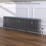 CI-RC460-30-MET-SILVER-LS01 - Richmond 4 Column Victorian Cast Iron Radiator H460mm x W2225mm CI-RC460-30-MET-SILVER-LS01 - Richmond 4 Column Victorian Cast Iron Radiator H460mm x W2225mm