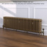 CI-RC460-30-MET-PALE-GOLD-LS01 - Richmond 4 Column Victorian Cast Iron Radiator H460mm x W2225mm CI-RC460-30-MET-PALE-GOLD-LS01 - Richmond 4 Column Victorian Cast Iron Radiator H460mm x W2225mm