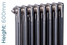 NF2-R-600-TH - Infinity Raw 2 Column Radiator 23 Sections H600mm X W1082mm NF2-R-600-TH - Infinity Raw 2 Column Radiator 23 Sections H600mm X W1082mm
