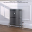 CI-RC660-10-MET-SILVER-LS01 - Richmond 4 Column Victorian Cast Iron Radiator H660mm x W652mm CI-RC660-10-MET-SILVER-LS01 - Richmond 4 Column Victorian Cast Iron Radiator H660mm x W652mm