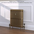 CI-RC660-10-MET-PALE-GOLD-LS01 - Richmond 4 Column Victorian Cast Iron Radiator H660mm x W652mm CI-RC660-10-MET-PALE-GOLD-LS01 - Richmond 4 Column Victorian Cast Iron Radiator H660mm x W652mm
