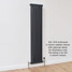 NF3-A-V-LS00 - Infinity Anthracite 3 Column Radiator 5 Sections H1100mm X W254mm NF3-A-V-LS00 - Infinity Anthracite 3 Column Radiator 5 Sections H1100mm X W254mm