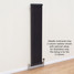 NF3-A-MET-V-LS00 - Infinity Anthracite 3 Column Radiator 5 Sections H1800mm X W254mm NF3-A-MET-V-LS00 - Infinity Anthracite 3 Column Radiator 5 Sections H1800mm X W254mm