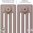 CI-RC-PINK-010 - Richmond 4 Column Victorian Cast Iron Radiator H760mm x W340mm CI-RC-PINK-010 - Richmond 4 Column Victorian Cast Iron Radiator H760mm x W340mm