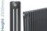 NF3-A-2500-TH - Infinity Anthracite 3 Column Radiator 16 Sections H2500mm X W760mm NF3-A-2500-TH - Infinity Anthracite 3 Column Radiator 16 Sections H2500mm X W760mm