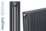 NF4-A-300-TH - Infinity Anthracite 4 Column Radiator 36 Sections H300mm X W1680mm NF4-A-300-TH - Infinity Anthracite 4 Column Radiator 36 Sections H300mm X W1680mm
