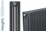 NF4-A-1000-TH - Infinity Anthracite 4 Column Radiator 21 Sections H1000mm X W990mm NF4-A-1000-TH - Infinity Anthracite 4 Column Radiator 21 Sections H1000mm X W990mm